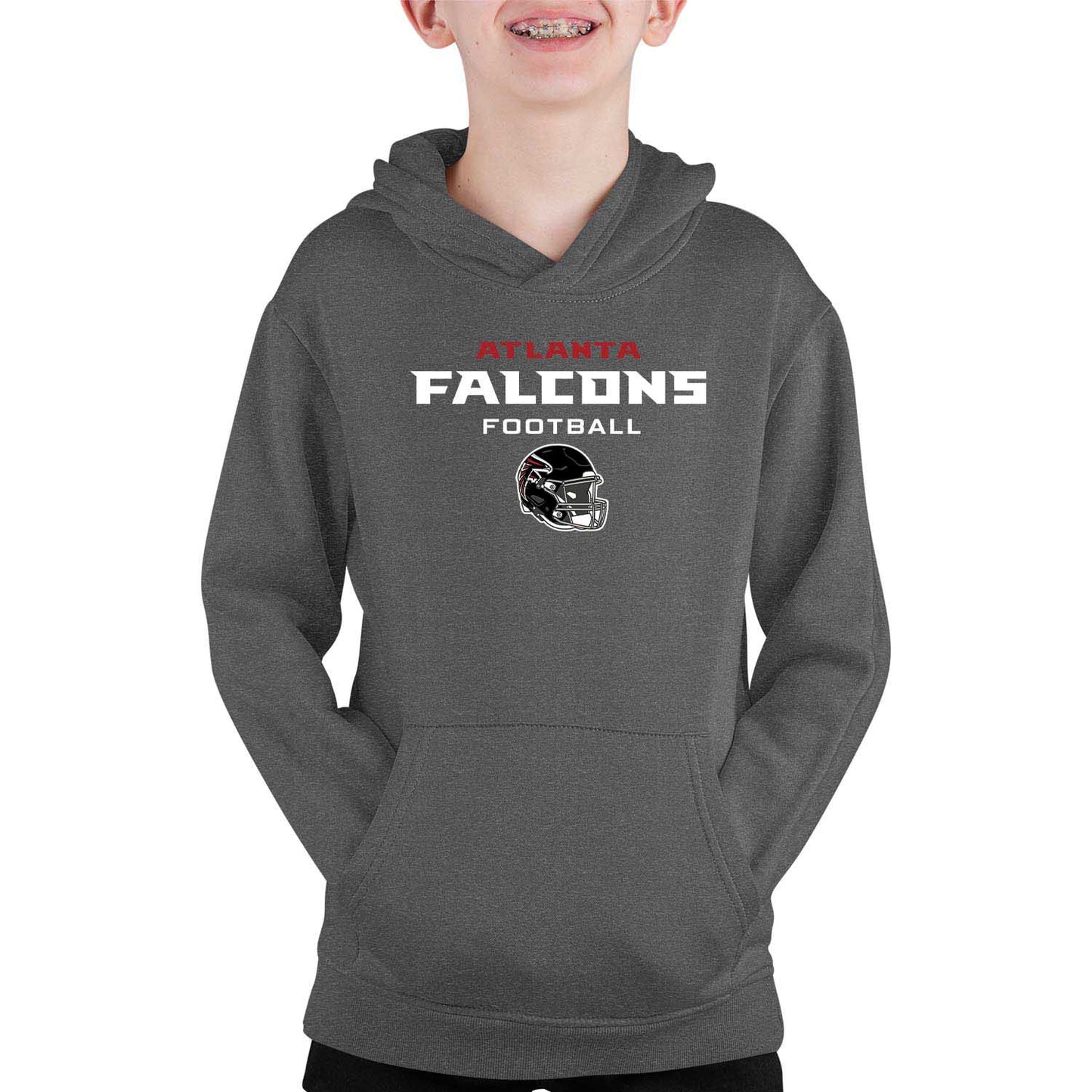Atlanta Falcons NFL Youth Football Helmet Hood - Charcoal