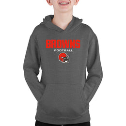 Cleveland Browns NFL Youth Football Helmet Hood - Charcoal