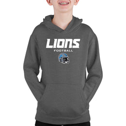 Detroit Lions NFL Youth Football Helmet Hood - Charcoal