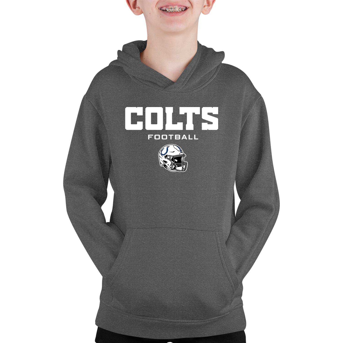 Indianapolis Colts NFL Youth Football Helmet Hood - Charcoal