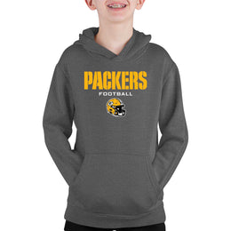 Green Bay Packers NFL Youth Football Helmet Hood - Charcoal