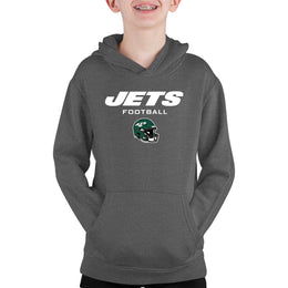 New York Jets NFL Youth Football Helmet Hood - Charcoal