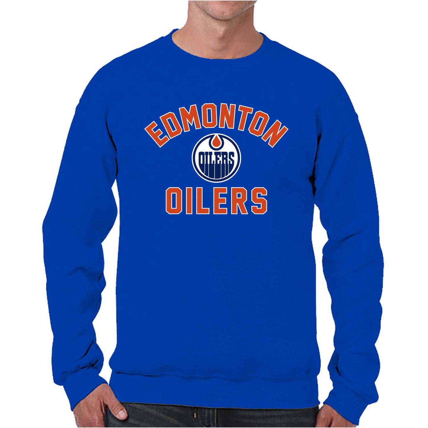 Edmonton Oilers Adult NHL Gameday Crewneck Sweatshirt - Royal