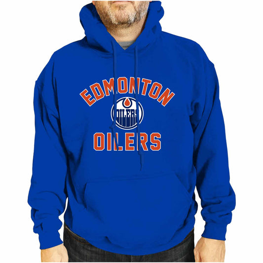 Edmonton Oilers Adult NHL Primary Logo Hooded Sweatshirt - Royal