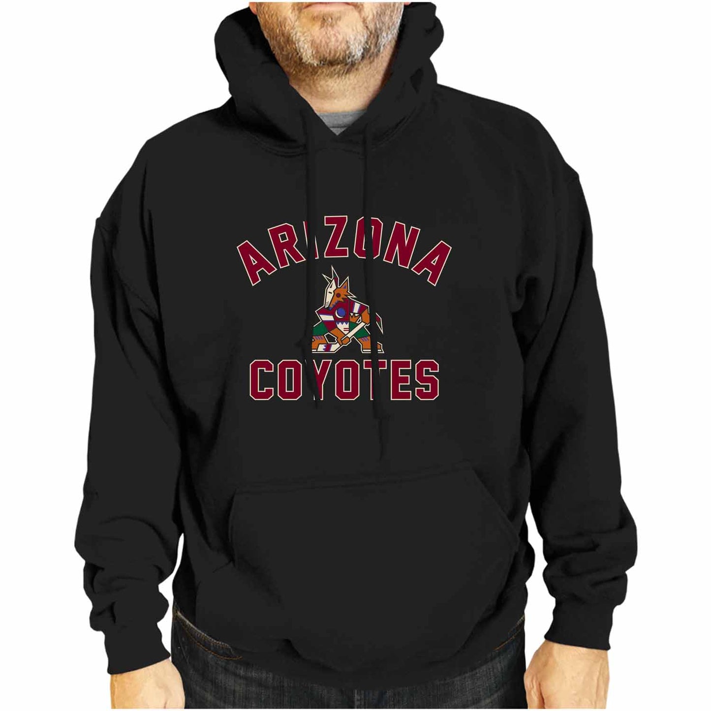 Arizona Coyotes Adult NHL Primary Logo Hooded Sweatshirt - Black