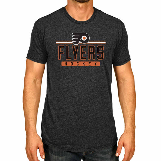 Philadelphia Flyers Adult NHL Heather Charcoal True Fan Hockey T-Shirt - Charcoal