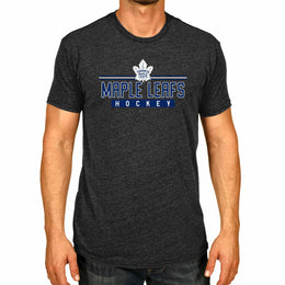 Toronto Maple Leafs Adult NHL Heather Charcoal True Fan Hockey T-Shirt - Charcoal