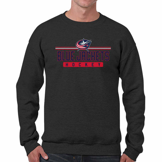 Columbus Blue Jackets NHL Charcoal True Fan Crewneck Sweatshirt - Charcoal