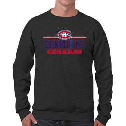 Montreal Canadiens NHL Charcoal True Fan Crewneck Sweatshirt - Charcoal