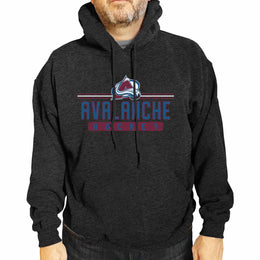 Colorado Avalanche NHL Adult Heather Charcoal True Fan Hooded Sweatshirt Unisex - Charcoal