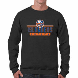 New York Islanders NHL Charcoal True Fan Crewneck Sweatshirt - Charcoal