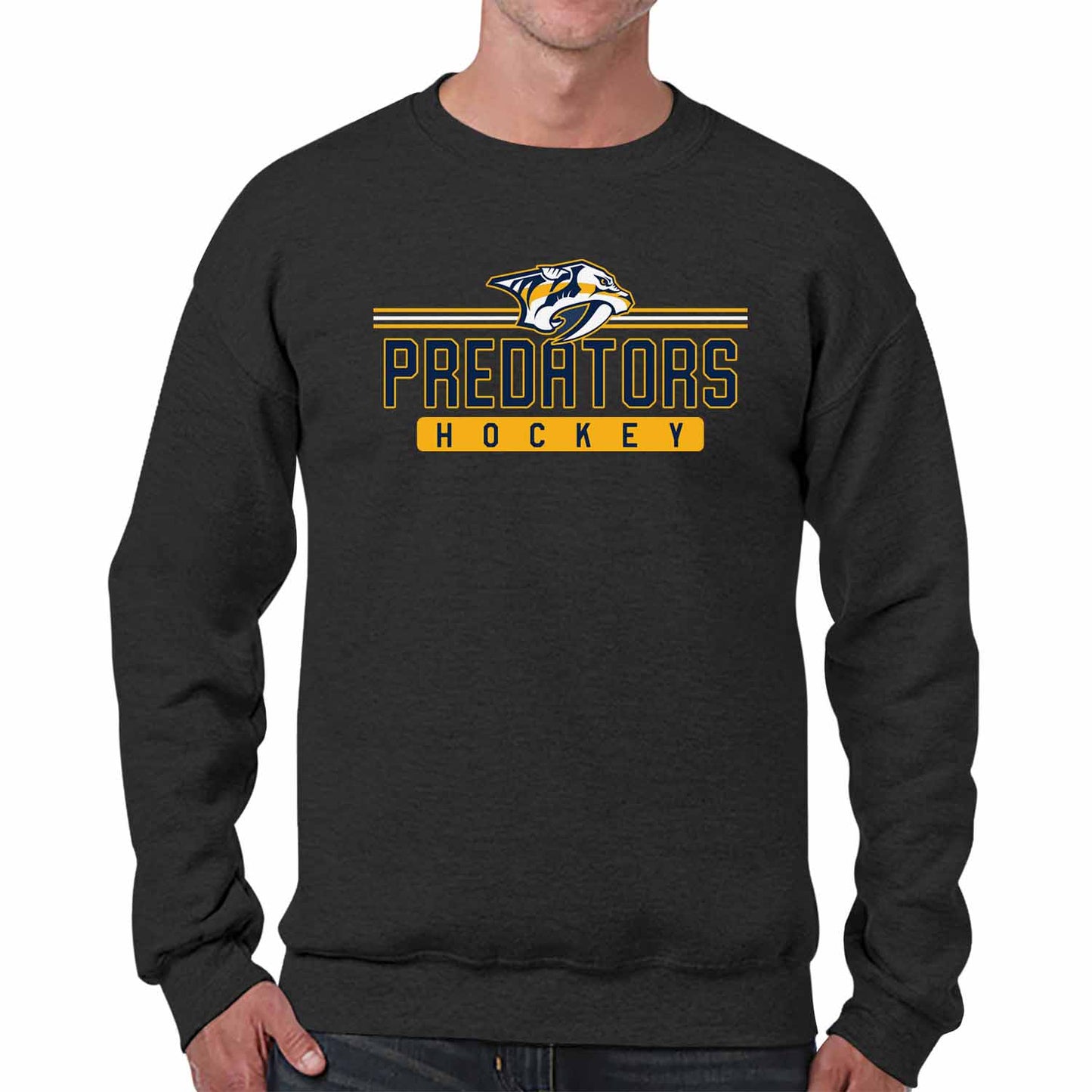 Nashville Predators NHL Charcoal True Fan Crewneck Sweatshirt - Charcoal