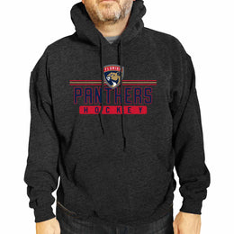 Florida Panthers NHL Adult Heather Charcoal True Fan Hooded Sweatshirt Unisex - Charcoal