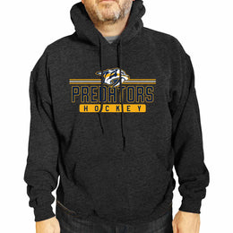 Nashville Predators NHL Adult Heather Charcoal True Fan Hooded Sweatshirt Unisex - Charcoal