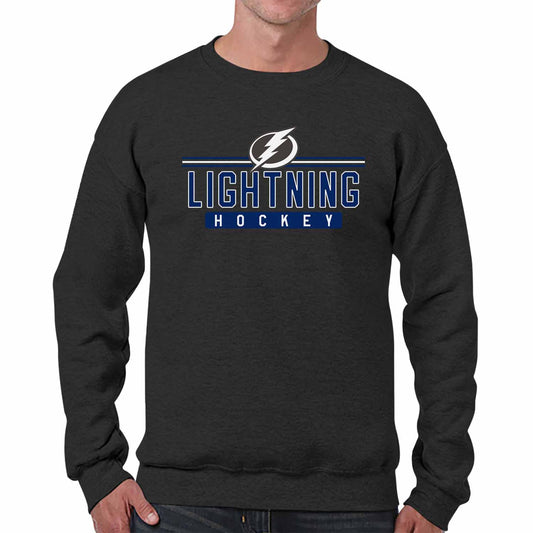 Tampa Bay Lightning NHL Charcoal True Fan Crewneck Sweatshirt - Charcoal