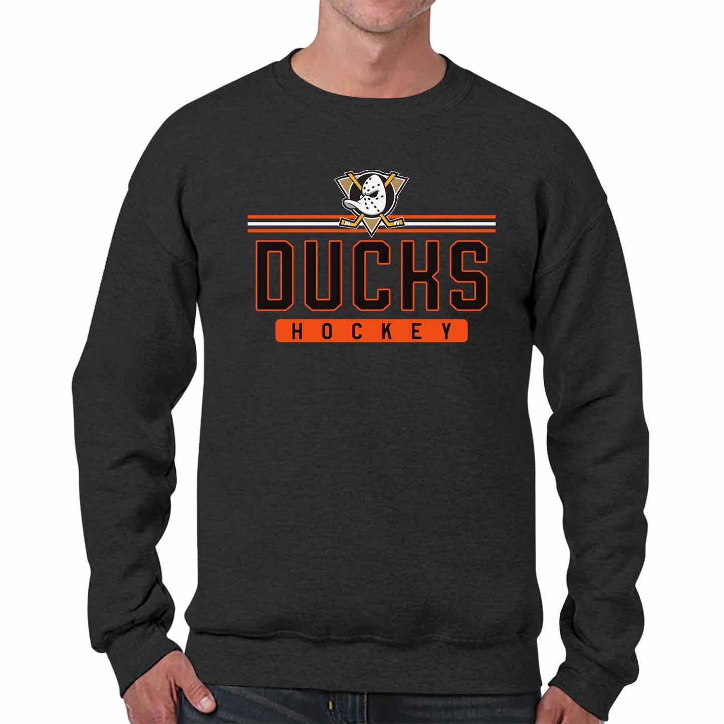 Anaheim Ducks NHL Charcoal True Fan Crewneck Sweatshirt - Charcoal