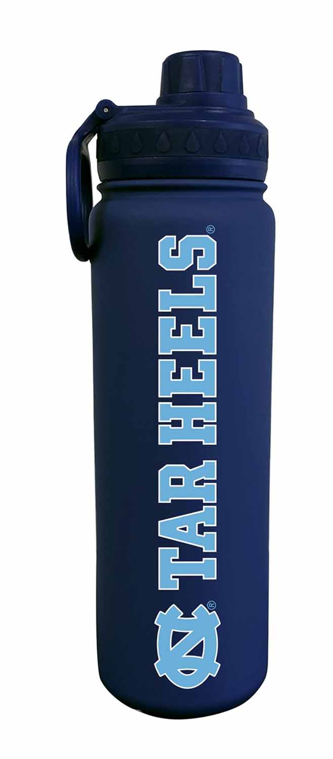 North Carolina Tar Heels Stainless Steel Vacuum Sealed Sport College Water Bottle - Navy