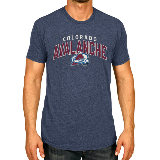 Colorado Avalanche NHL Adult Powerplay Heathered Unisex T-Shirt - Navy