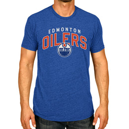 Edmonton Oilers NHL Adult Powerplay Heathered Unisex T-Shirt - Royal