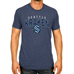 Seattle Kraken NHL Adult Powerplay Heathered Unisex T-Shirt - Navy