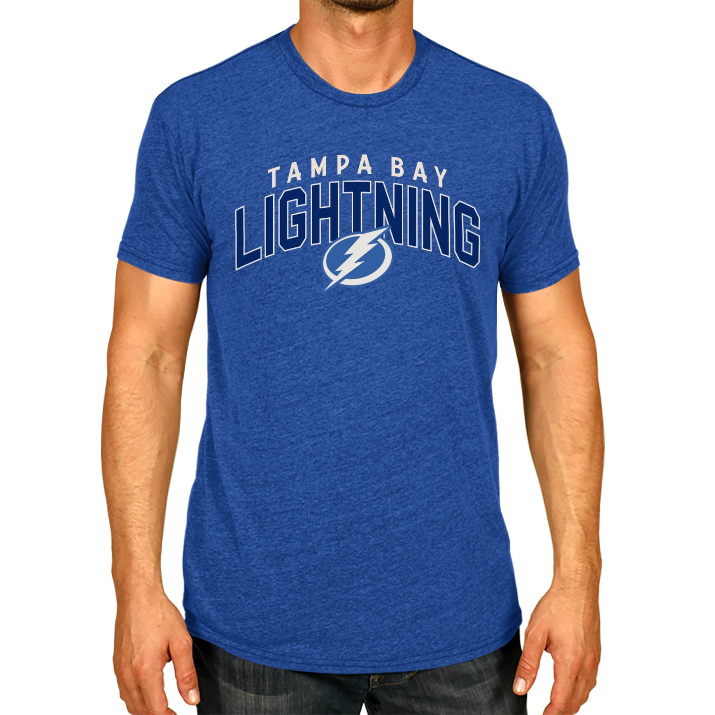 Tampa Bay Lightning NHL Adult Powerplay Heathered Unisex T-Shirt - Royal