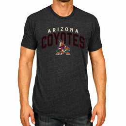 Arizona Coyotes NHL Adult Powerplay Heathered Unisex T-Shirt - Black Heather