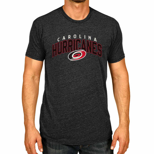 Carolina Hurricanes NHL Adult Powerplay Heathered Unisex T-Shirt - Black Heather
