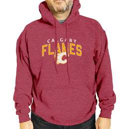 Calgary Flames NHL Adult Unisex Powerplay Hooded Sweatshirt - Red