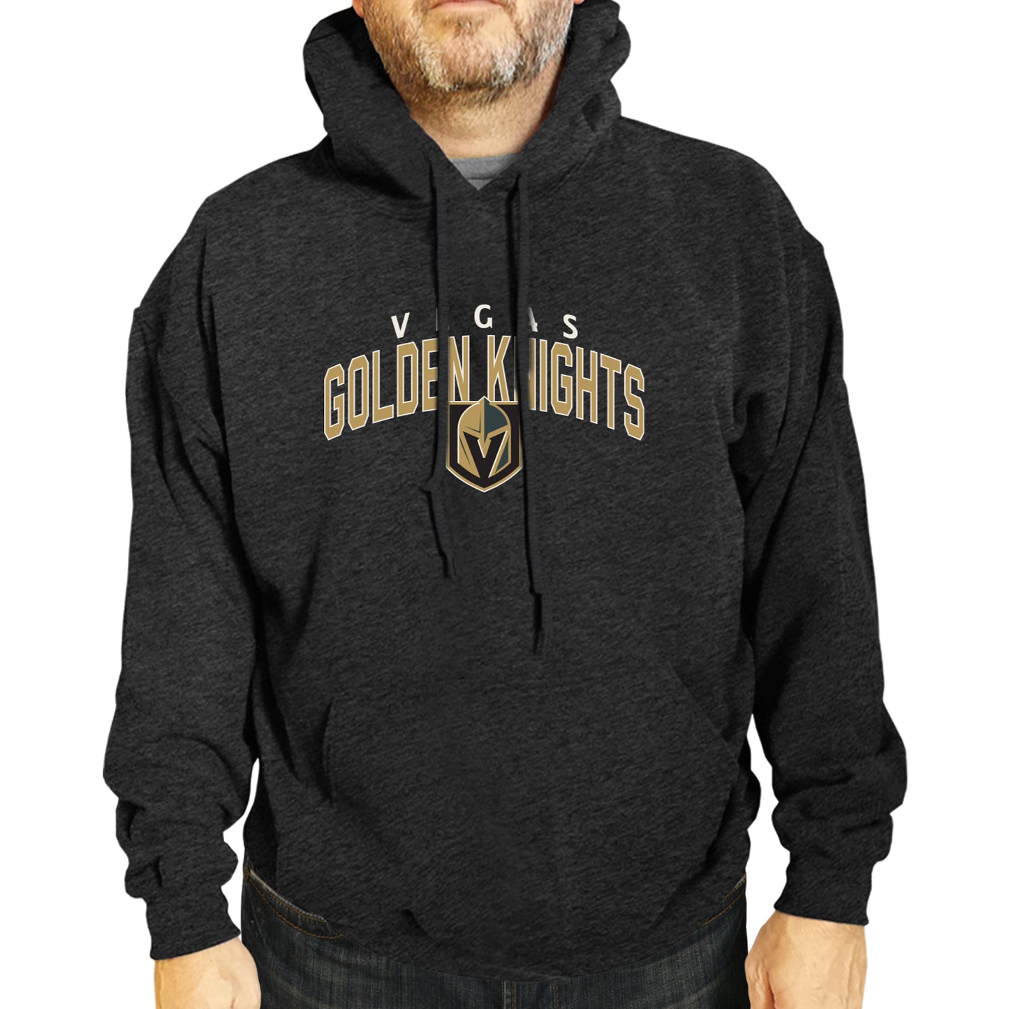 Las Vegas Golden Knights NHL Adult Unisex Powerplay Hooded Sweatshirt - Black Heather