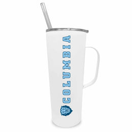 Columbia Lions NCAA Stainless Steal 20oz Roadie With Handle & Dual Option Lid With Straw - White