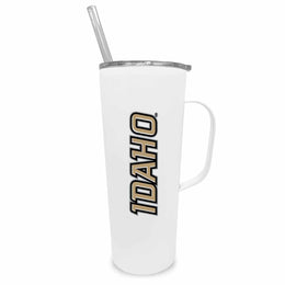 Idaho Vandals NCAA Stainless Steel 20oz Roadie With Handle & Dual Option Lid With Straw - White