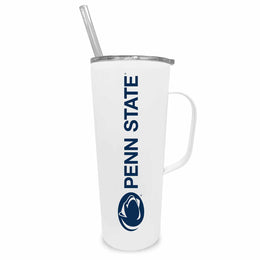 Penn State Nittany Lions NCAA Stainless Steal 20oz Roadie With Handle & Dual Option Lid With Straw - White