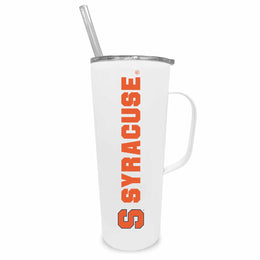 Syracuse Orange NCAA Stainless Steal 20oz Roadie With Handle & Dual Option Lid With Straw - White