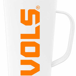 Tennessee Volunteers NCAA Stainless Steal 20oz Roadie With Handle & Dual Option Lid With Straw - White