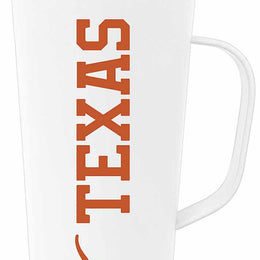 Texas Longhorns NCAA Stainless Steal 20oz Roadie With Handle & Dual Option Lid With Straw - White