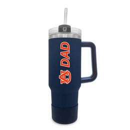 Auburn Tigers Collegiate 40oz Stainless Steel Travel Tumbler with Handle for Dad - Navy