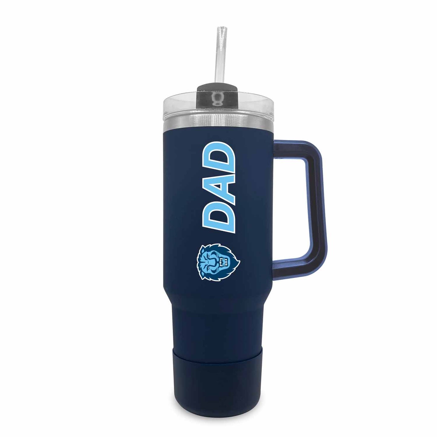 Columbia Lions Collegiate 40oz Stainless Steel Travel Tumbler with Handle for Dad - Navy