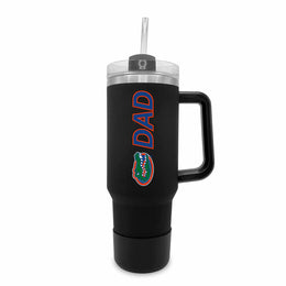 Florida Gators Collegiate 40oz Stainless Steel Travel Tumbler with Handle for Dad - Black
