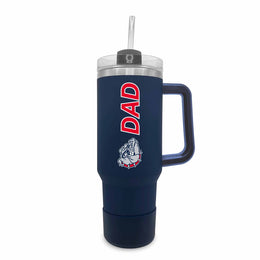 Gonzaga Bulldogs Collegiate 40oz Stainless Steel Travel Tumbler with Handle for Dad - Navy