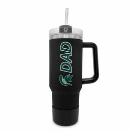 Michigan State Spartans Collegiate 40oz Stainless Steel Travel Tumbler with Handle for Dad - Black