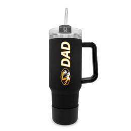 Missouri Tigers Collegiate 40oz Stainless Steel Travel Tumbler with Handle for Dad - Black