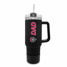 New Mexico Lobos Collegiate 40oz Stainless Steel Travel Tumbler with Handle for Dad - Black
