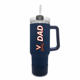 Virginia Cavaliers Collegiate 40oz Stainless Steel Travel Tumbler with Handle for Dad - Navy