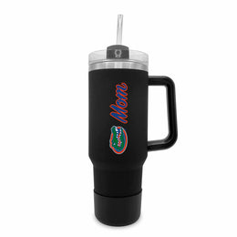 Florida Gators Collegiate 40oz Stainless Steel Travel Tumbler with Handle for Mom - Black