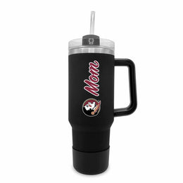 Florida State Seminoles Collegiate 40oz Stainless Steel Travel Tumbler with Handle for Mom - Black