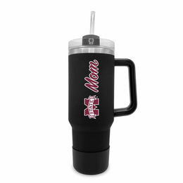 Mississippi State Bulldogs Collegiate 40oz Stainless Steel Travel Tumbler with Handle for Mom - Black