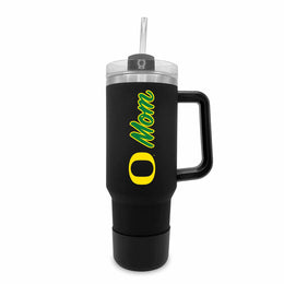 Oregon Ducks Collegiate 40oz Stainless Steel Travel Tumbler with Handle for Mom - Black