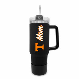 Tennessee Volunteers Collegiate 40oz Stainless Steel Travel Tumbler with Handle for Mom - Black