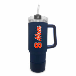 Syracuse Orange Collegiate 40oz Stainless Steel Travel Tumbler with Handle for Mom - Navy