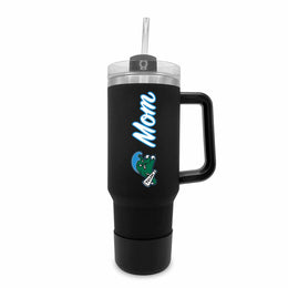Tulane Green Wave Collegiate 40oz Stainless Steel Travel Tumbler with Handle for Mom - Black